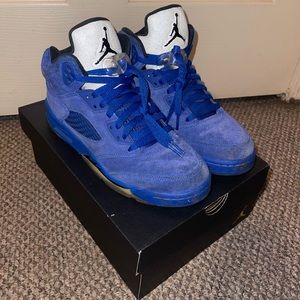 Air Jordan 5 Blue Suede 7y